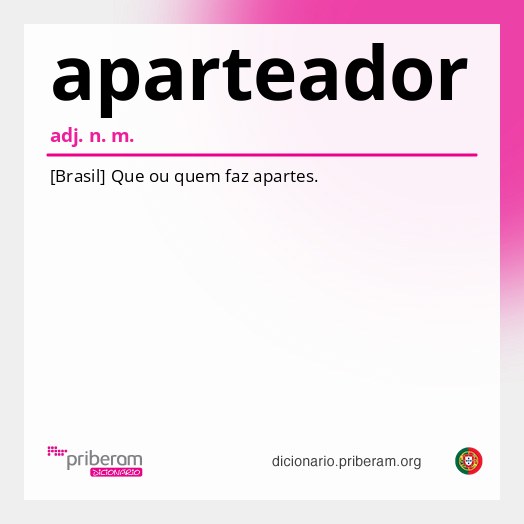 Significado de aparteador