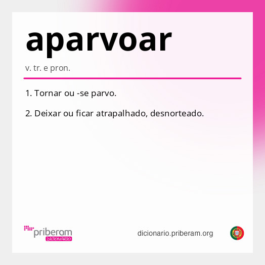 Significado de aparvoar
