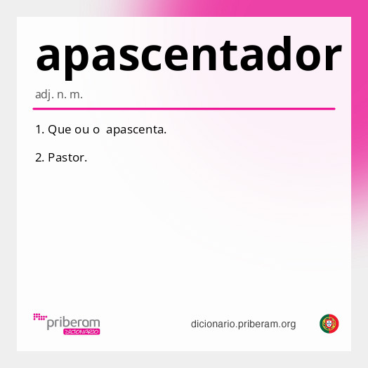 Significado de apascentador