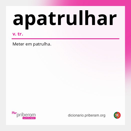 Significado de apatrulhar