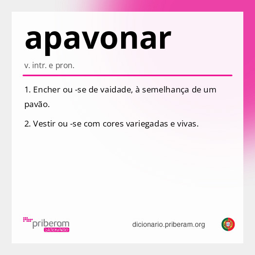 Significado de apavonar