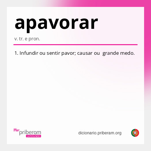 Significado de apavorar