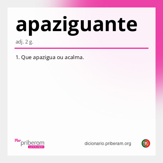 Significado de apaziguante