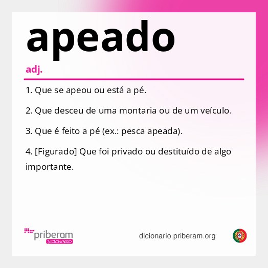 Significado de apeado