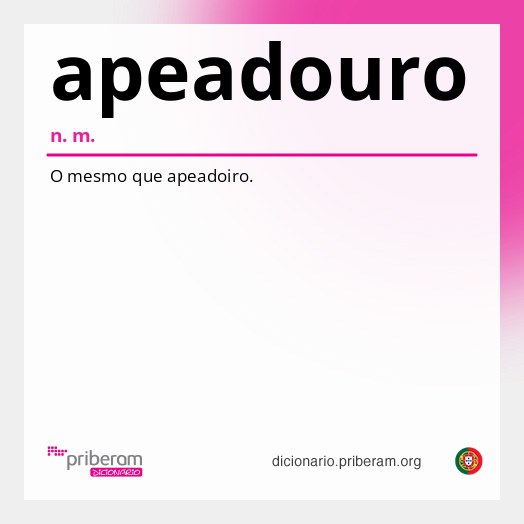 Significado de apeadouro