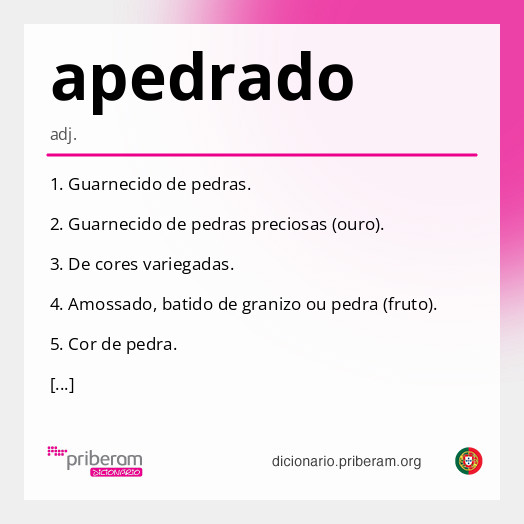 Significado de apedrado