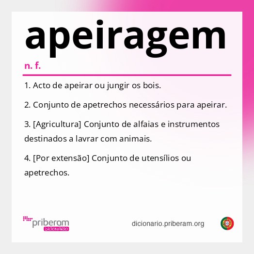 Significado de apeiragem