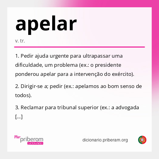 Significado de apelar