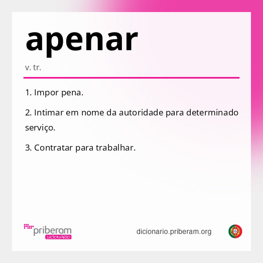 Significado de apenar