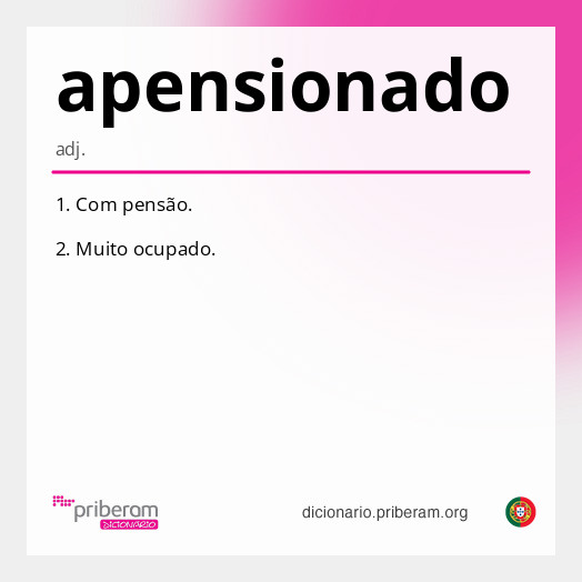 Significado de apensionado