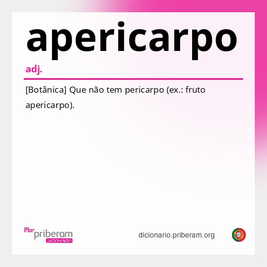 Significado de apericarpo