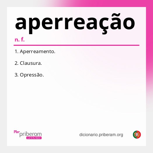 Significado de aperreação