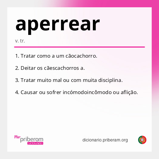 Significado de aperrear