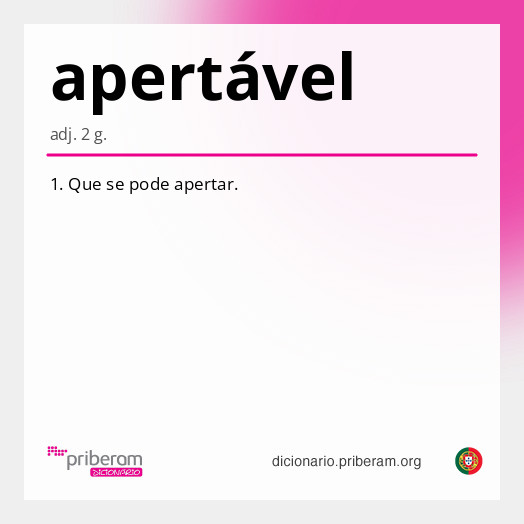 Significado de apertável
