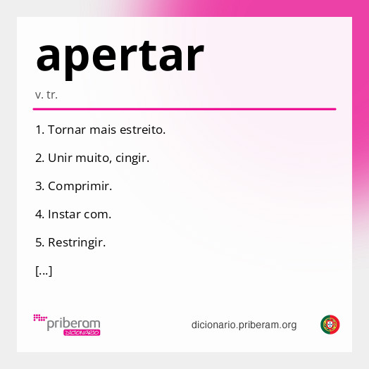 Significado de apertar