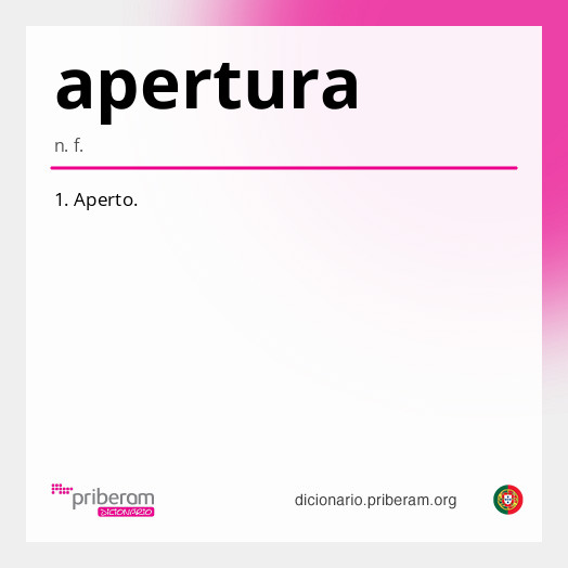 Significado de apertura