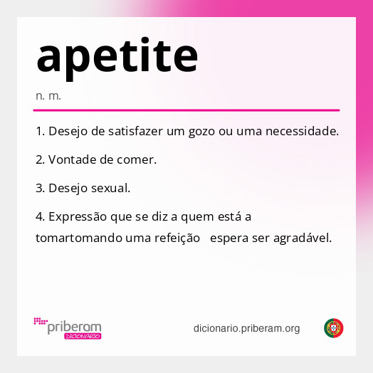 Significado de apetite