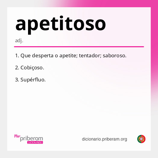 Significado de apetitoso