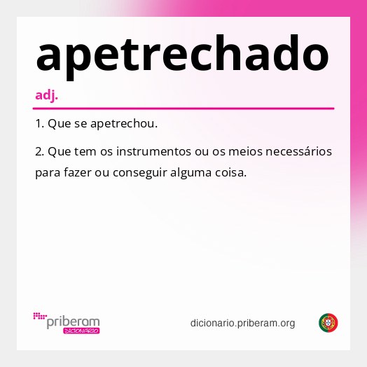 Significado de apetrechado
