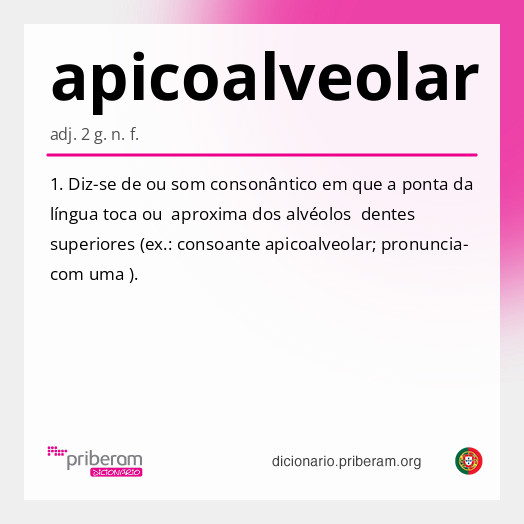 Significado de apicoalveolar