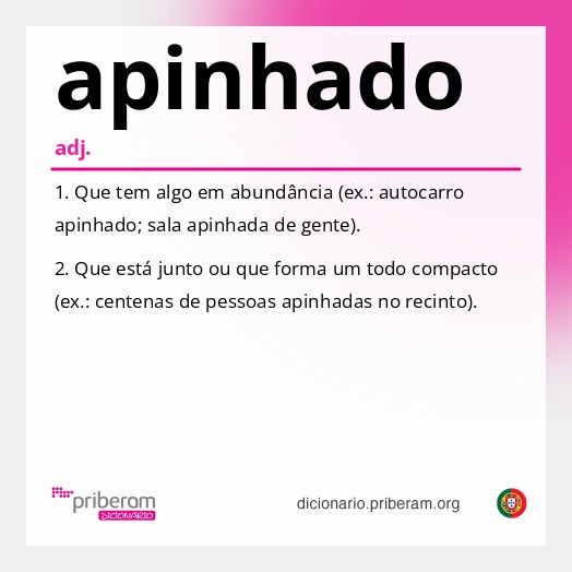 Significado de apinhado