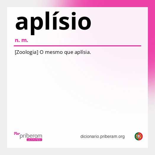 Significado de aplísio