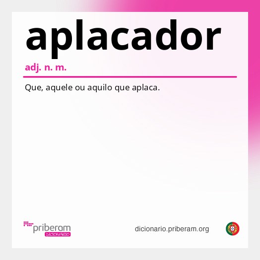 Significado de aplacador