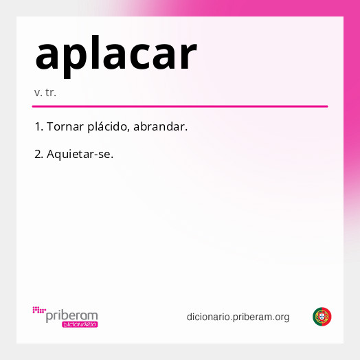 Significado de aplacar