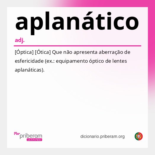 Significado de aplanático