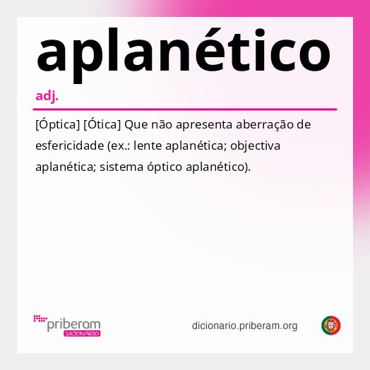 Significado de aplanético