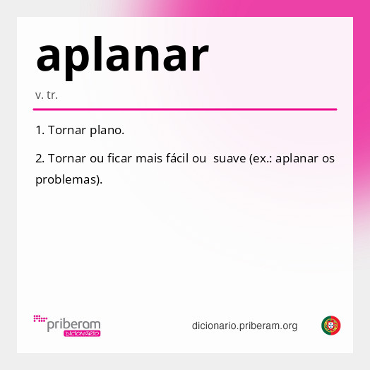 Significado de aplanar