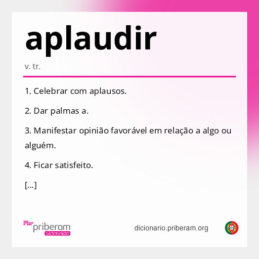 Significado de aplaudir