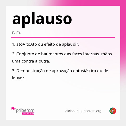 Significado de aplauso