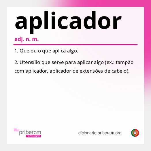 Significado de aplicador