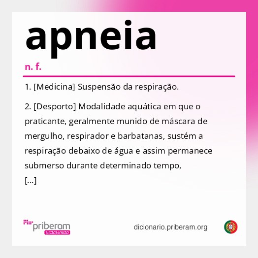 Significado de apneia