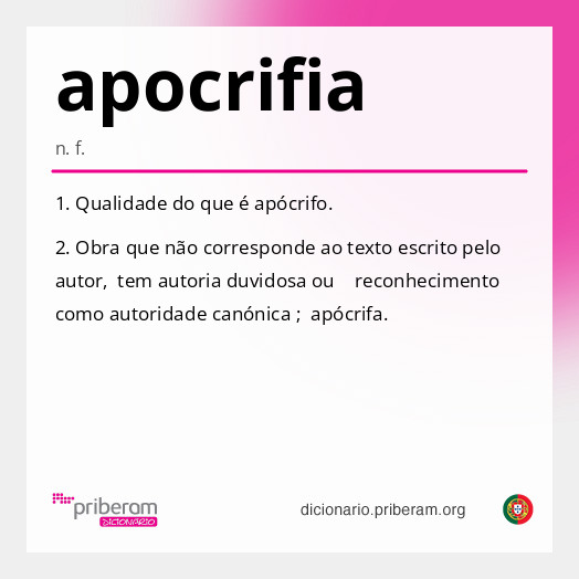 Significado de apocrifia