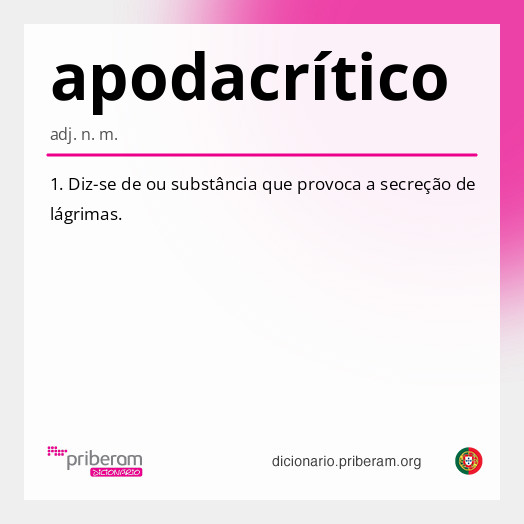 Significado de apodacrítico