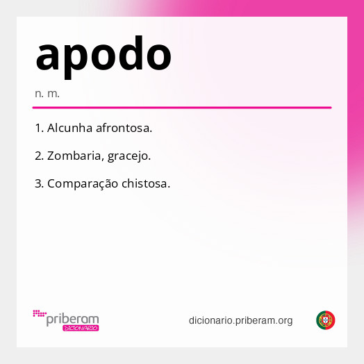Significado de apodo