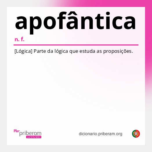 Significado de apofântica