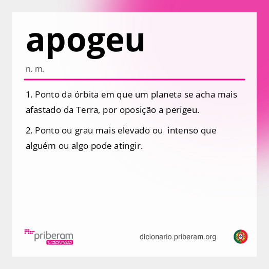 Significado de apogeu