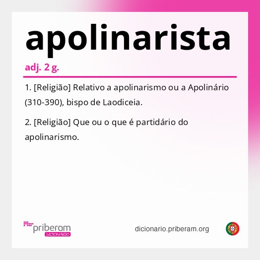 Significado de apolinarista