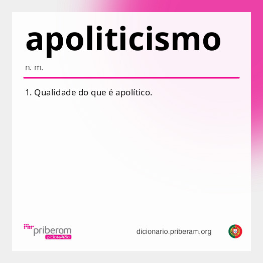 Significado de apoliticismo
