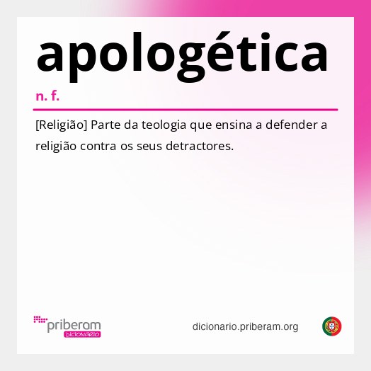 Significado de apologética
