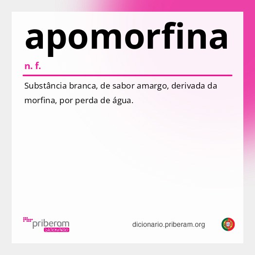 Significado de apomorfina