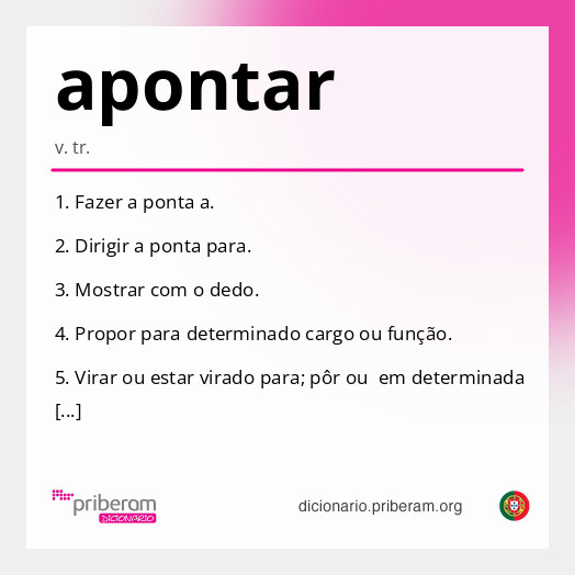 Significado de apontar