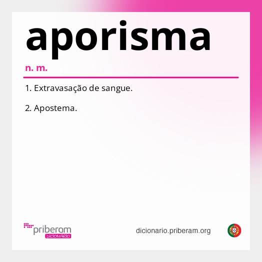 Significado de aporisma