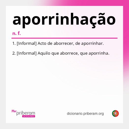 Significado de aporrinhação