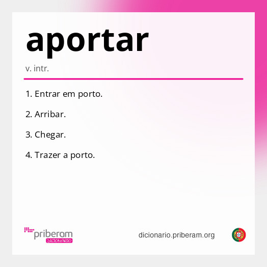 Significado de aportar