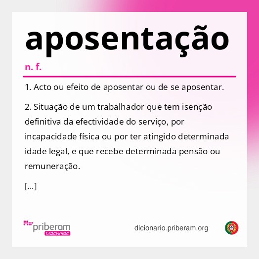 Significado de aposentação