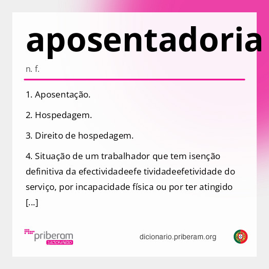 Significado de aposentadoria
